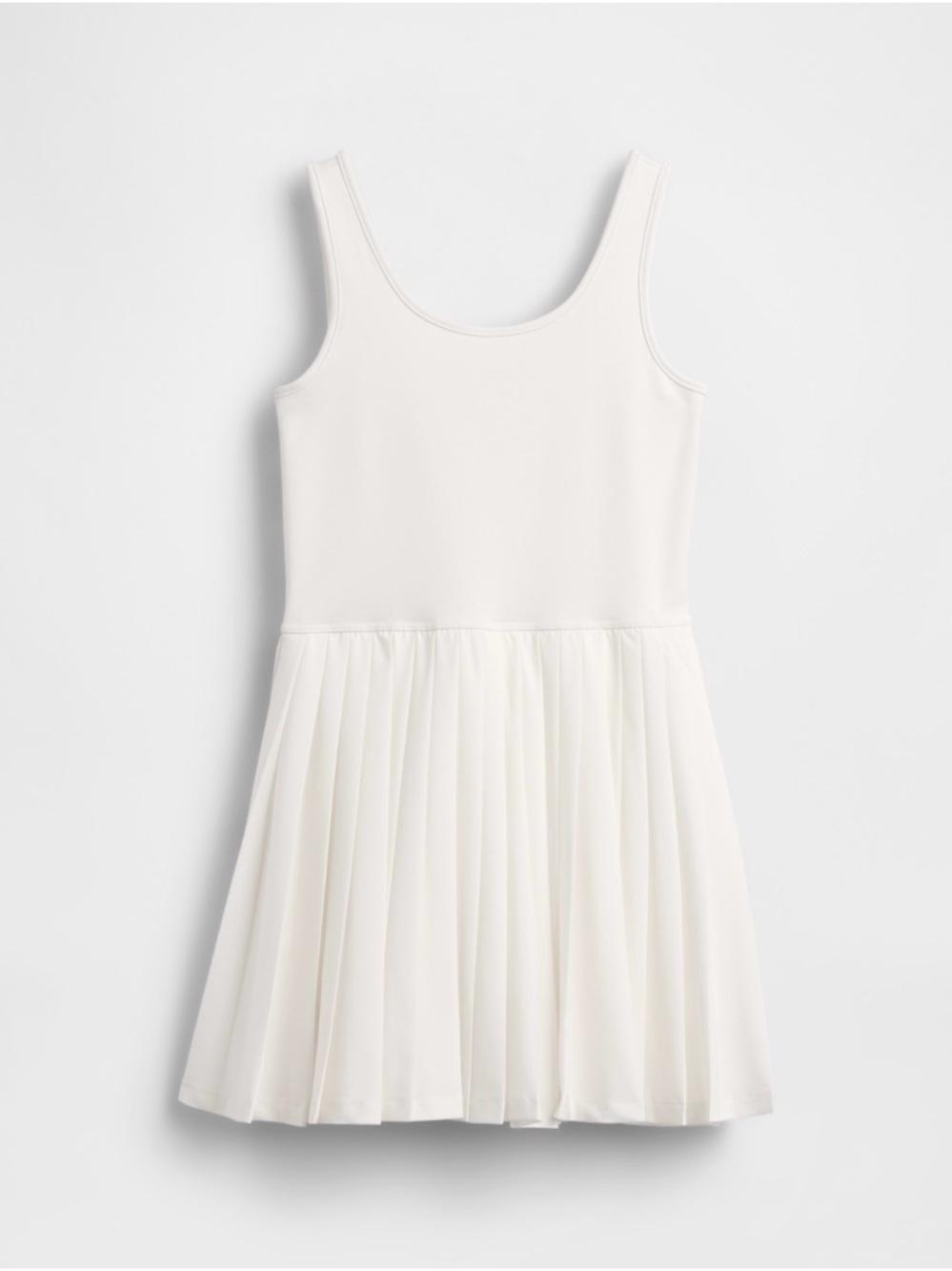 GAP White Pleated Tank Dress